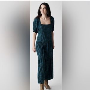 NWOT - FAHERTY BRAND - Somerset Dress Emerald Chiyoda - Floral - XL